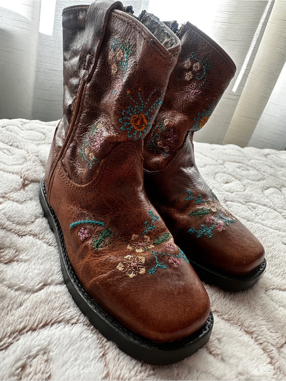 SHYANNE TODDLER GIRLS' FLORAL WESTERN BOOTS - SQUARE TOE